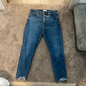 Loft high rise straight jeans